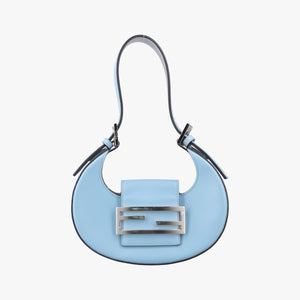 Pre-owned Fendi Cookie Mini Blue Leather 8BS065 handbag | stylenewstar