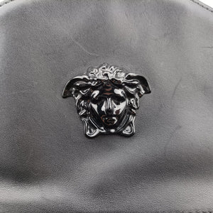 Pre-owned VERSACE La Medusa Black Leather backpack/rucksack | stylenewstar