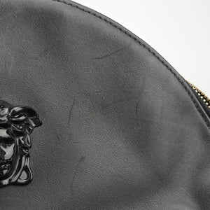 Pre-owned VERSACE La Medusa Black Leather backpack/rucksack | stylenewstar