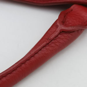 Pre-owned Prada Vitello Daino Top Handle Red Leather BN2420 handbag | stylenewstar