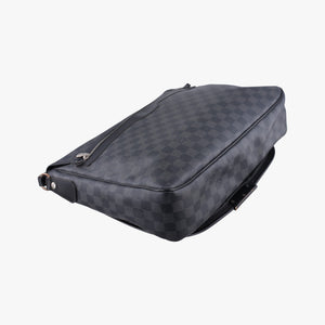Pre-owned Louis Vuitton DANIEL MM Noir Damier GRAPHITE N58029 shoulderbag | stylenewstar