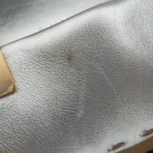 Pre-owned Fendi MINI SUNSHINE SHOPPER Silver Leather 8BS051 shoulderbag | stylenewstar