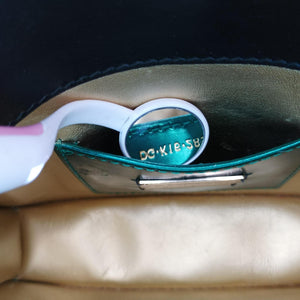 Vintage Bvlgari Serpenti Forever Green enamel shoulderbag | stylenewstar