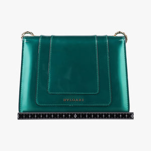 Vintage Bvlgari Serpenti Forever Green enamel shoulderbag | stylenewstar