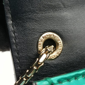 Vintage Bvlgari Serpenti Forever Green enamel shoulderbag | stylenewstar