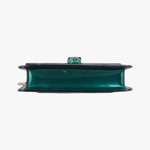 Vintage Bvlgari Serpenti Forever Green enamel shoulderbag | stylenewstar
