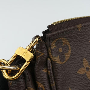 Pre-owned Louis Vuitton MULTI POCHETTE ACCESSOIRES MARRON×ROSE CLAIRE Monogram Canvas M44840 shoulderbag | stylenewstar