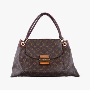Vintage Louis Vuitton OLYMPE Brown×QUETSCHE Monogram Canvas×calf leather M40926 handbag | stylenewstar