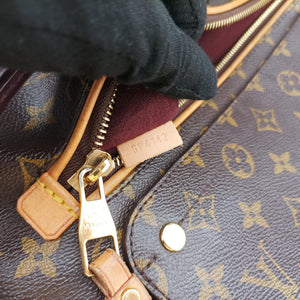 Vintage Louis Vuitton OLYMPE Brown×QUETSCHE Monogram Canvas×calf leather M40926 handbag | stylenewstar