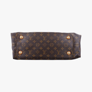 Vintage Louis Vuitton OLYMPE Brown×QUETSCHE Monogram Canvas×calf leather M40926 handbag | stylenewstar
