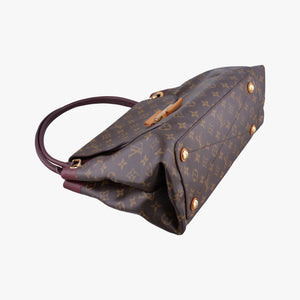 Vintage Louis Vuitton OLYMPE Brown×QUETSCHE Monogram Canvas×calf leather M40926 handbag | stylenewstar