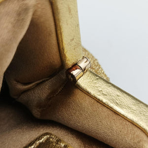 Pre-owned Dolce & Gabbana Vanda Golden Glitter fabric shoulderbag | stylenewstar