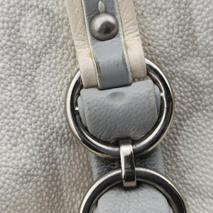 Pre-owned Christian Dior Trotter Romantic Chain Heart White pvc coated canvas handbag | stylenewstar