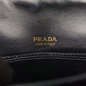 Secondhand Prada Impuntu Velluto Corsaire Black Velvet×Calf Leather bum bag/waist bag | stylenewstar