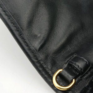 Secondhand Prada Impuntu Velluto Corsaire Black Velvet×Calf Leather bum bag/waist bag | stylenewstar