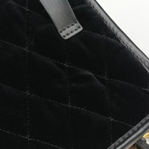 Secondhand Prada Impuntu Velluto Corsaire Black Velvet×Calf Leather bum bag/waist bag | stylenewstar