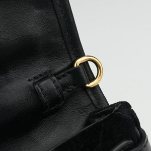Secondhand Prada Impuntu Velluto Corsaire Black Velvet×Calf Leather bum bag/waist bag | stylenewstar