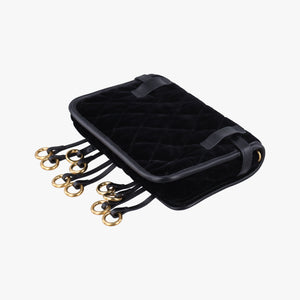 Secondhand Prada Impuntu Velluto Corsaire Black Velvet×Calf Leather bum bag/waist bag | stylenewstar
