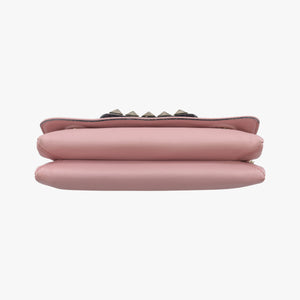 Pre-owned Valentino Rockstud Va Va Voom Pink Leather shoulderbag | stylenewstar