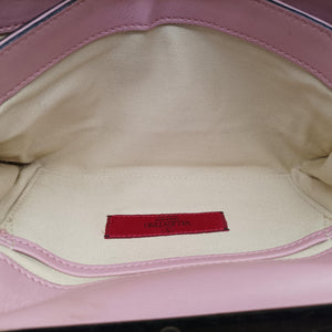 Pre-owned Valentino Rockstud Va Va Voom Pink Leather shoulderbag | stylenewstar