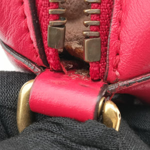 Pre-owned Gucci GG Marmont Red Leather 448065 shoulderbag | stylenewstar