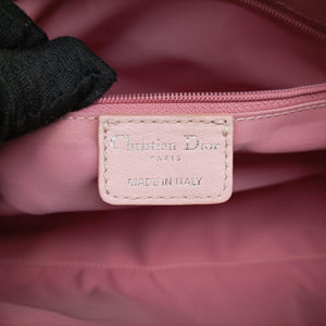 Pre-owned Christian Dior Romantic Trotter Pink pvc coated canvas×Leather shoulderbag | stylenewstar
