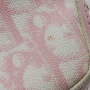 Pre-owned Christian Dior Romantic Trotter Pink pvc coated canvas×Leather shoulderbag | stylenewstar