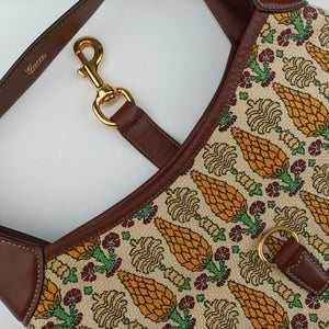 Pre-owned Gucci Jackie O Hobo Brown Canvas×Leather 153029 shoulderbag | stylenewstar