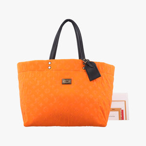 Pre-owned Louis Vuitton Scuba MM Orange Leather×Microfiber M92803 shoulderbag | stylenewstar