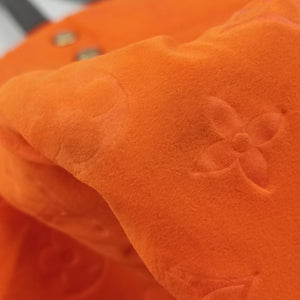 Pre-owned Louis Vuitton Scuba MM Orange Leather×Microfiber M92803 shoulderbag | stylenewstar