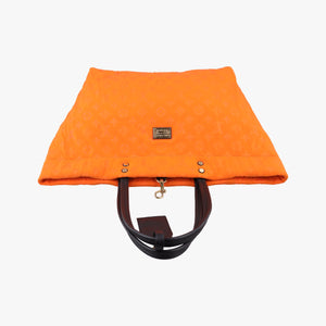Pre-owned Louis Vuitton Scuba MM Orange Leather×Microfiber M92803 shoulderbag | stylenewstar