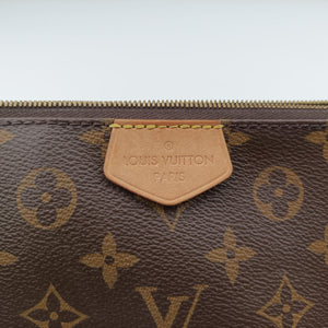 Pre-owned Louis Vuitton MULTI POCHETTE ACCESSOIRES MARRON×khaki Monogram Canvas M44840 shoulderbag | stylenewstar