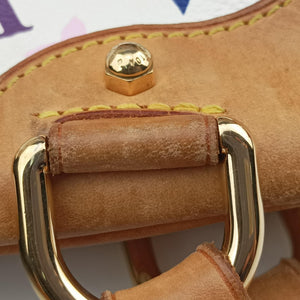 Pre-owned Louis Vuitton CLAUDIA white Monogram Multicolor M40193 shoulderbag | stylenewstar