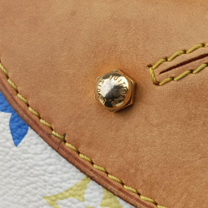 Pre-owned Louis Vuitton CLAUDIA white Monogram Multicolor M40193 shoulderbag | stylenewstar