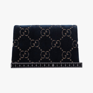 Pre-owned Gucci Dionysus Navy velour 476432 shoulderbag | stylenewstar