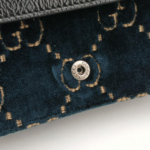 Pre-owned Gucci Dionysus Navy velour 476432 shoulderbag | stylenewstar