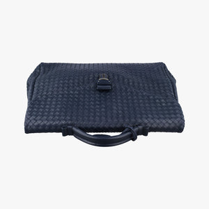 Pre-owned Bottega Veneta Intrecciato Navy lambskin handbag | stylenewstar
