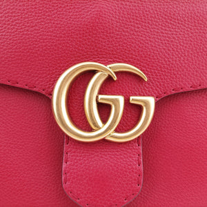 Secondhand Gucci GG Marmont Red Leather 421890 shoulderbag | stylenewstar
