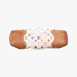 Pre-owned Louis Vuitton JUDY MM white Monogram Multicolor M40255 shoulderbag | stylenewstar