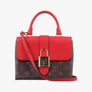 Pre-owned Louis Vuitton Locky BB Monogram/Brown×Coqulicot Monogram canvas×calf leather M44322 shoulderbag | stylenewstar