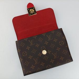 Pre-owned Louis Vuitton Locky BB Monogram/Brown×Coqulicot Monogram canvas×calf leather M44322 shoulderbag | stylenewstar