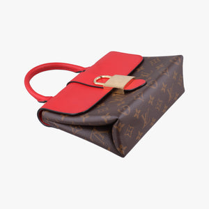 Pre-owned Louis Vuitton Locky BB Monogram/Brown×Coqulicot Monogram canvas×calf leather M44322 shoulderbag | stylenewstar