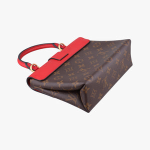 Pre-owned Louis Vuitton Locky BB Monogram/Brown×Coqulicot Monogram canvas×calf leather M44322 shoulderbag | stylenewstar