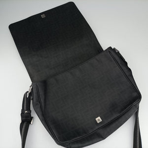 Pre-owned Fendi Zucca Grey leather 7VA195 shoulderbag | stylenewstar
