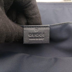 Pre-owned Gucci Guccissima Briefcase Business Black Leather 328937 handbag | stylenewstar