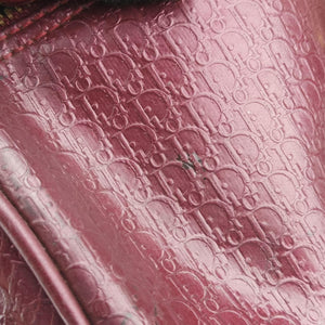 Pre-owned Christian Dior Trotter Monogram Burgundy PVC coated canvas handbag | stylenewstar