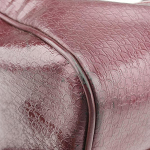 Pre-owned Christian Dior Trotter Monogram Burgundy PVC coated canvas handbag | stylenewstar
