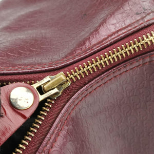 Pre-owned Christian Dior Trotter Monogram Burgundy PVC coated canvas handbag | stylenewstar