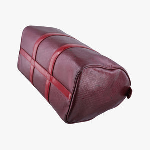 Pre-owned Christian Dior Trotter Monogram Burgundy PVC coated canvas handbag | stylenewstar
