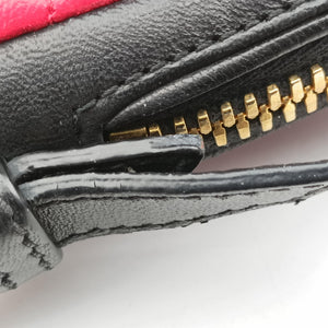 Pre-owned Miu Miu NAPPA BIKER Red × Black Leather 5BD062 shoulderbag | stylenewstar